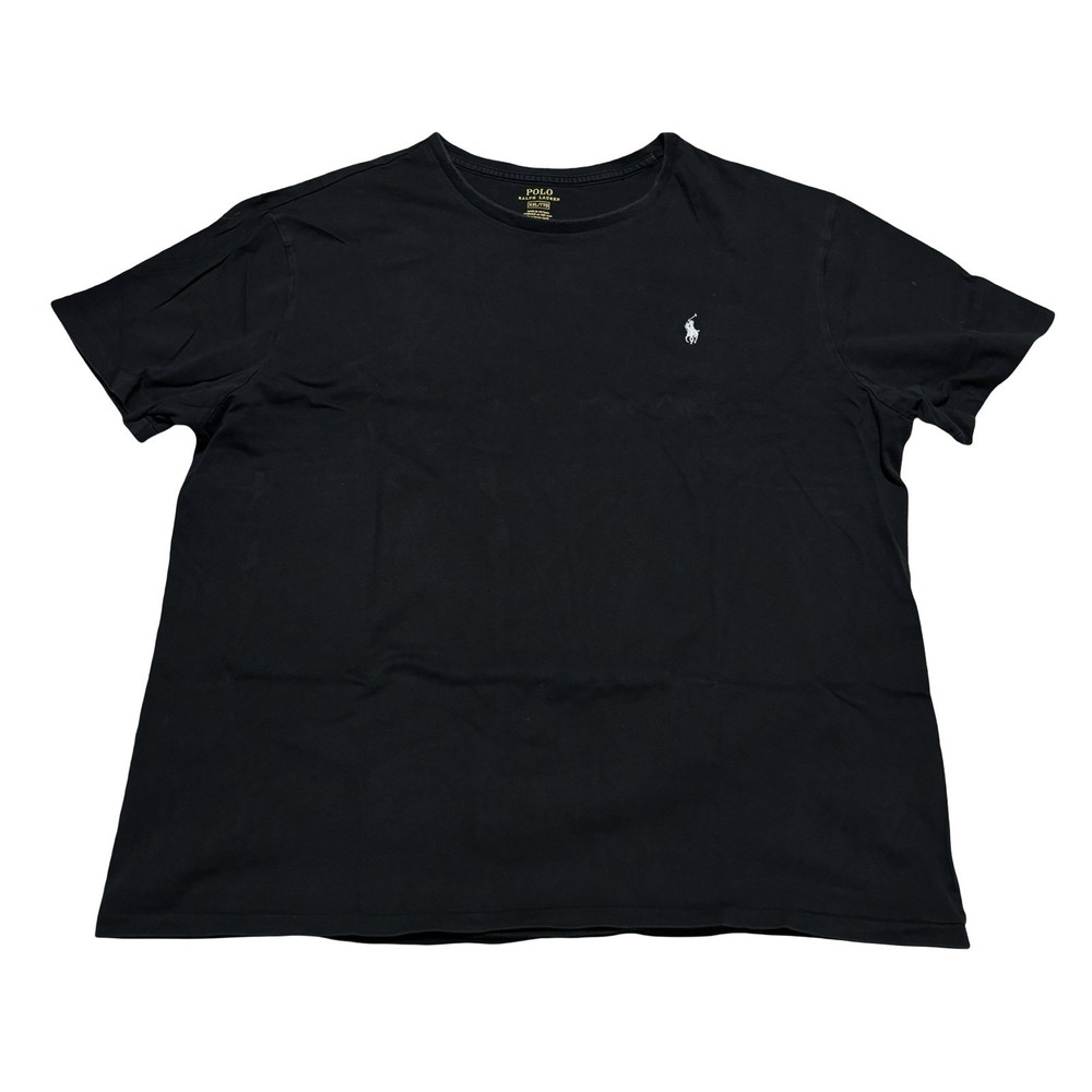 Polo Ralph Lauren Men's Casual T Shirt Black Slightly Fitted Size XXL 24 x 27